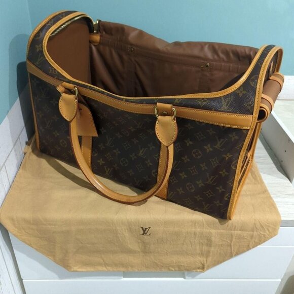 Authentic Louis Vuitton Sac Chien 50 Dog Carrier Monogram Pet Carrier Travel Bag - Picture 3 of 16